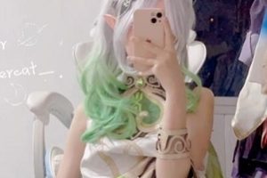 伪娘警告！原神cos草神纳西妲2.8G视频，嫩皮肤惊艳身材